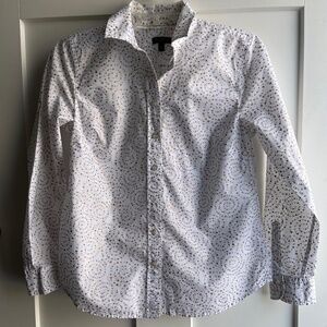 Talbots classic front button long sleeve cotton shirt